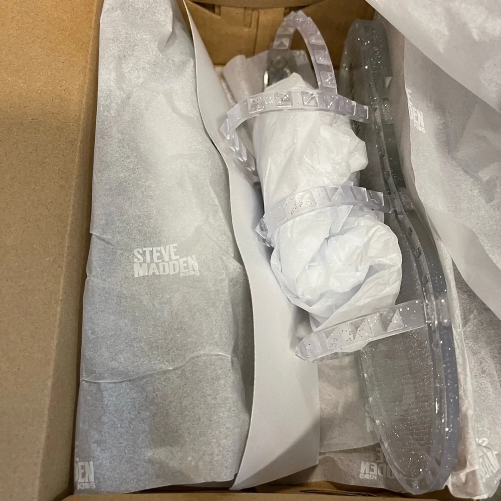 Steve Madden Jtravelj Silver Studded Strap Sandals